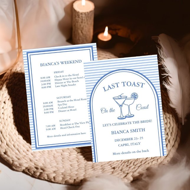 Convites Último brinde na Festa de Fim de Semana da Bachelo (Criador carregado)