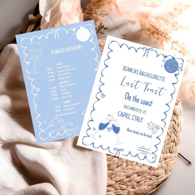 Convites Último brinde na Festa de Fim de Semana da Bachelo (Criador carregado)