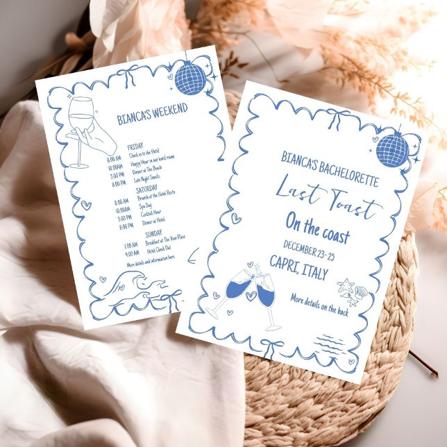 Convites Último brinde na Festa de Fim de Semana da Bachelo (Criador carregado)