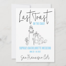 Convites Último brinde na Festa de solteira do fim de seman