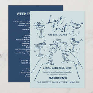 Convites Último brinde no Fim de Semana da Bachelorette Cos