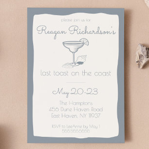 Convites Último brinde no Fim de Semana da Bachelorette Cos