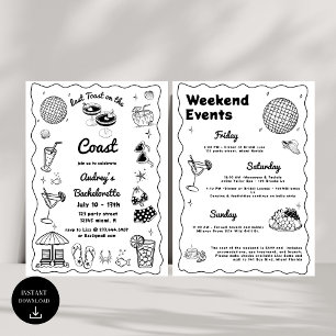 Convites Último Brinde No Fim De Semana Da Bachelorette Cos