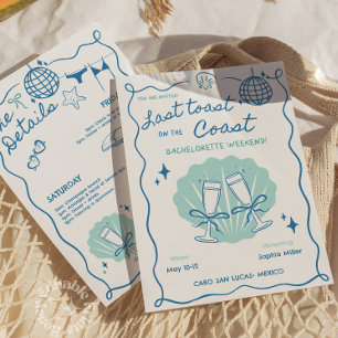 Convites Último brinde no Fim de Semana da Bachelorette Cos