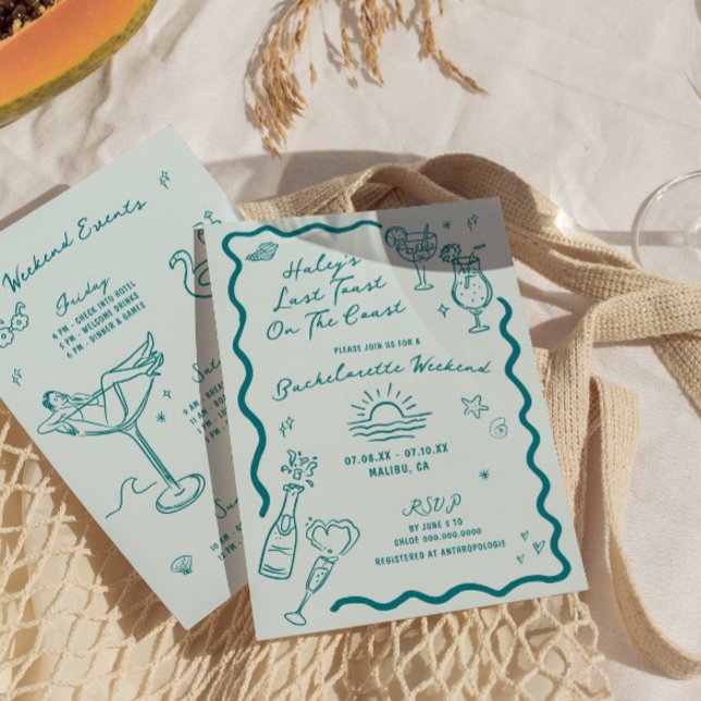 Convites Último Brinde No Fim De Semana Da Bachelorette Do  (Criador carregado)