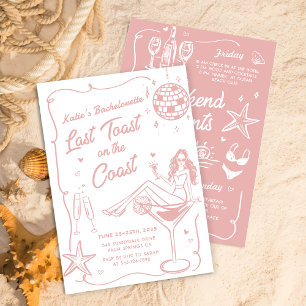 Convites Último Brinde No Fim De Semana Da Bachelorette Ros