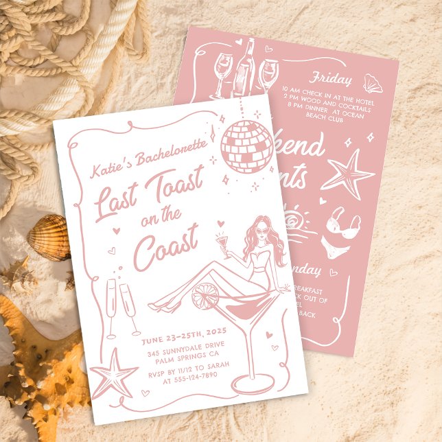 Convites Último Brinde No Fim De Semana Da Bachelorette Ros (Criador carregado)