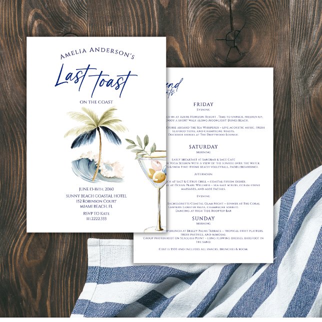 Convites Último Brinde No Fim De Semana Da Bechelorette Cos (Criador carregado)