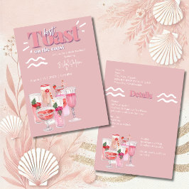 Convites último brinde no fim de semana da solteira costeir