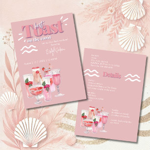 Convites último brinde no fim de semana da solteira costeir