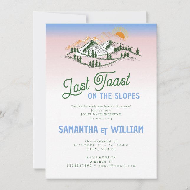 Convites Último Brinde No Fim De Semana Do Bach Ski Da Para (Frente)