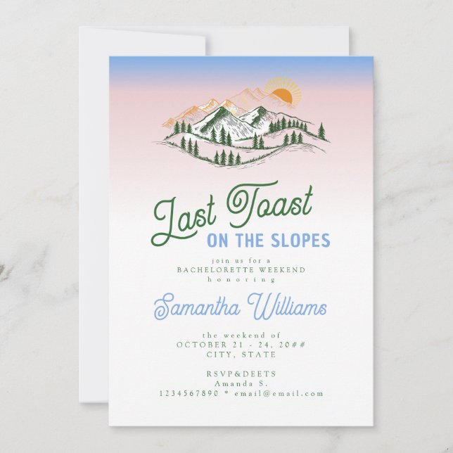 Convites Último Brinde No Fim De Semana Do Pico De Inverno  (Frente)