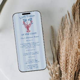 Convites Último brinde no Itinerário da Bachelorette Costei