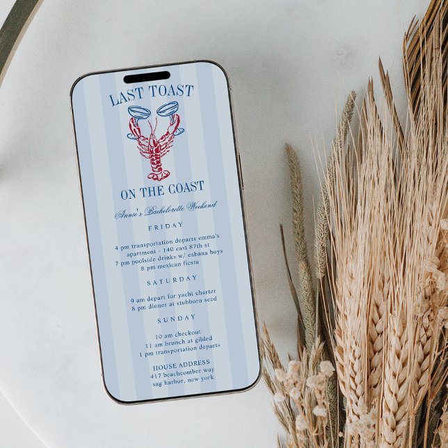 Convites Último brinde no Itinerário da Bachelorette Costei (Criador carregado)
