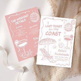 Convites Último Brinde Rosa No Fim De Semana Da Bachelorett