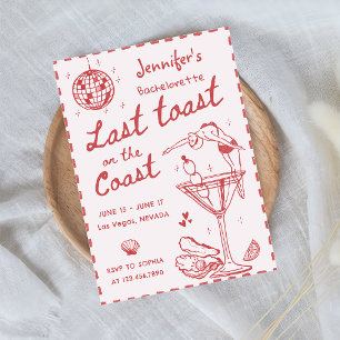 Convites Último Brinde Rosa No Fim De Semana Da Bachelorett