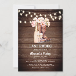 Convites ÚLTIMO CHÁ DE PANELA da Rustic Cowgirl Western ROD
