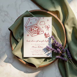 Convites Último Chá de panela de Pizza Fatia