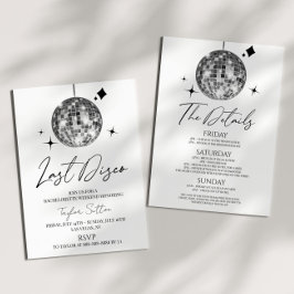 Convites Último Descoplamento de Bachelorette Disco Festa d