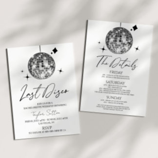 Convites Último Descoplamento de Bachelorette Disco Festa d