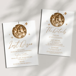 Convites Último Descoplamento de Bachelorette Disco Festa d