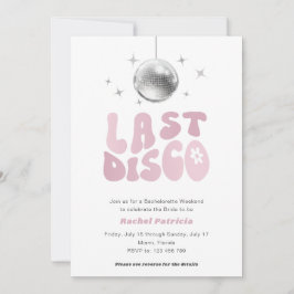 Convites Último Disco, Bachelorette Simples Moderno Retro
