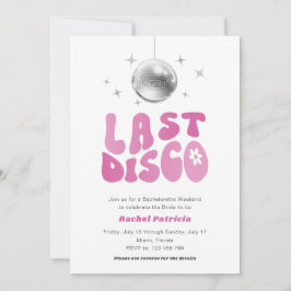 Convites Último Disco Rosa, Fim de Semana Simples de Bachel