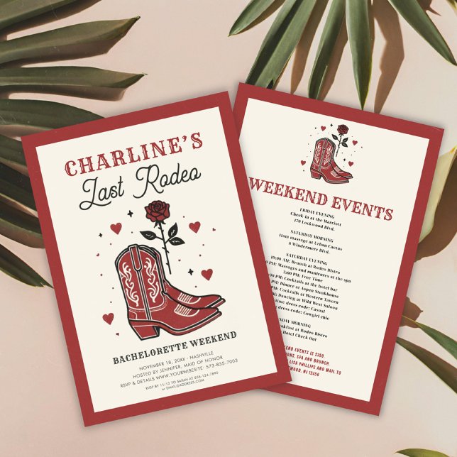 Convites Último Fim de Semana de Bachelorette Rodeo (Criador carregado)
