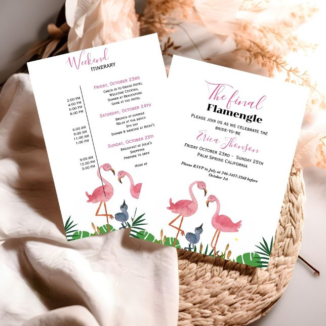 Convites Último Flamengo Bachelorette e itinerário do fim d (Criador carregado)