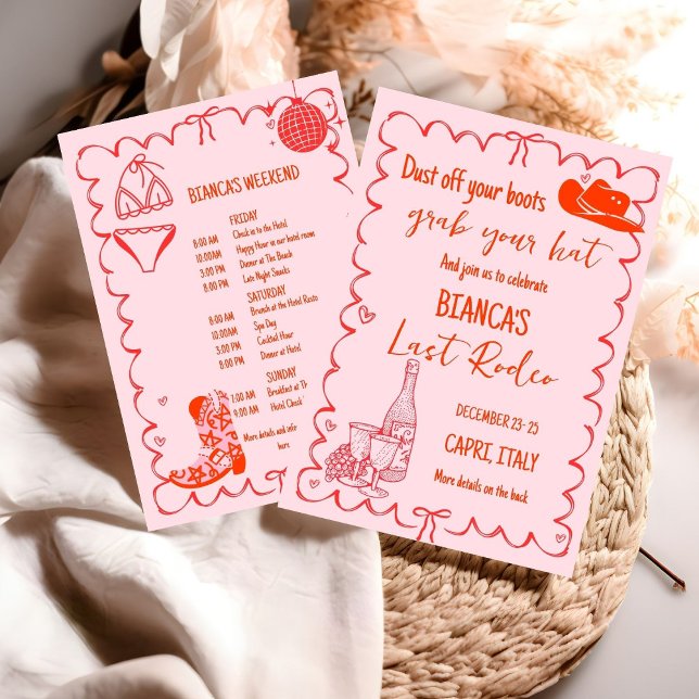 Convites Último rodeo Nashville Bachelorette Festa de Fim d (Criador carregado)