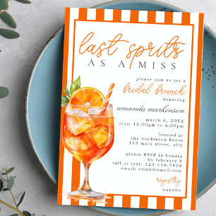 Convites Último Spritz como uma Senhorita Brunch Nupcial Ap