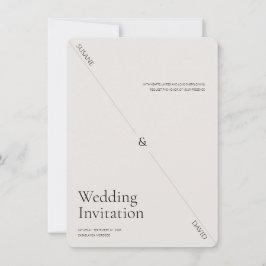 Convites Ultra Minimal luxury Creative wedding invitation 