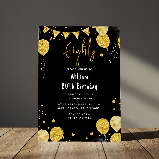 Convites Um 80 de Bicicleta Feliz, Humor Adulto e Divertido (Criador carregado)