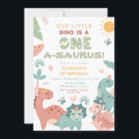Convites Um A-saurus Dinosaur Kid Festa de primeiro anivers<br><div class="desc">A-saurus Dinosaur,  a redação do Convite de festas do primeiro aniversario do Um Dinossauro pode ser alterada para qualquer ocasião</div>