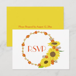 Convites Um adorável RSVP de Girassol