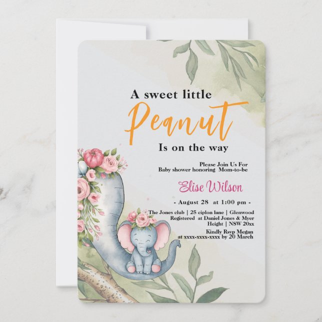 Convites Um amendoim doce está a caminho (Frente)