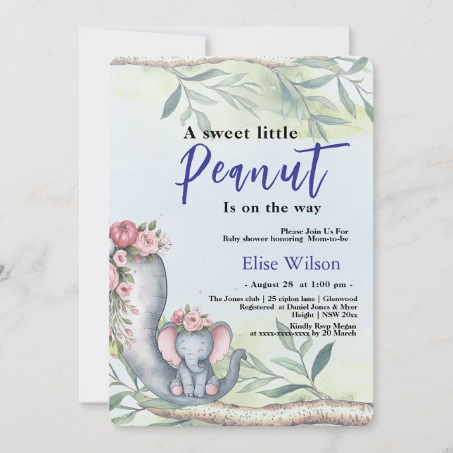 Convites Um amendoim doce está a caminho (Frente)