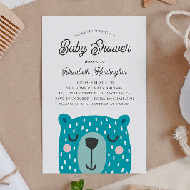 Convites Um animal engraçado para o garoto. Chá de fraldas 