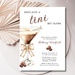 Convites Um aniversário de 30 anos Espresso Martini Tini Bi