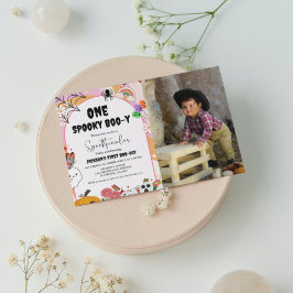 Convites Um aniversário de Boo-y Ghost Hhalloween assustado