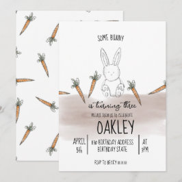 Convites Um aniversário de Bunny Boy