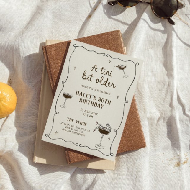 Convites Um Aniversário De Espresso Martini Um Pouco Mais V (Criador carregado)