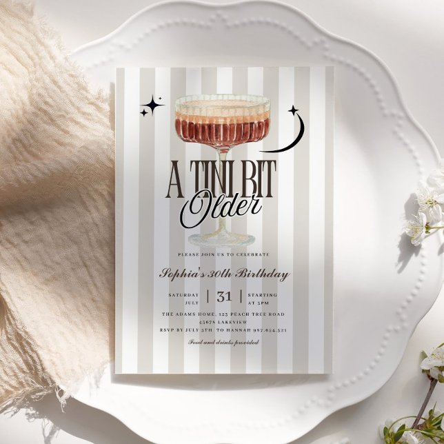 Convites Um Aniversário De Espresso Martini Um Pouco Mais V (Criador carregado)