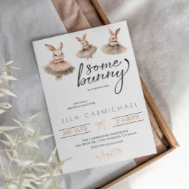 Convites Um aniversário de Páscoa coelhinha