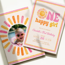 Um Aniversário Feliz da Menina Sunshine 1º