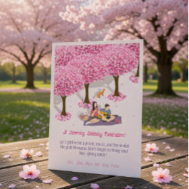 Convites Um aniversário florescente