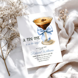 Convites Um Arco azul Tini, Chá de fraldas Espresso Martini