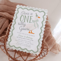 Um Arco Verde de Ganso Bobo Aniversário de 1 Ano