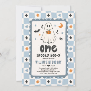 Convites Um Assustador Menino Fantasma de Halloween Boo-y A
