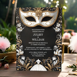 Convites Um Baile de formatura de Código de Vestido Casamen